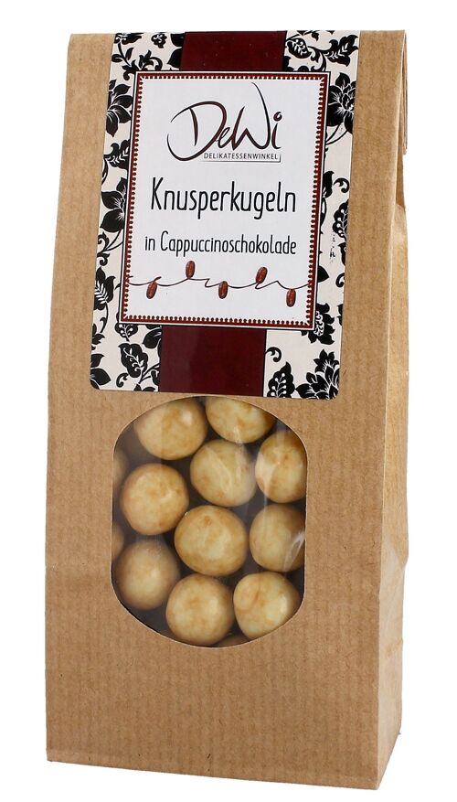 Knusperkugeln in Cappuccinoschokolade 125g Tüte