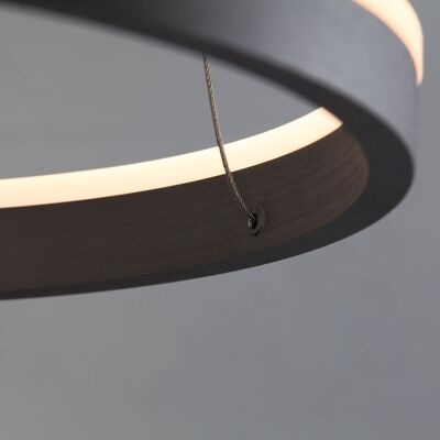 s.LUCE pro Lampada a sospensione LED Ring 3.0 Ø 60cm diretta o indiretta - nera