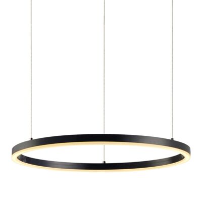 s.LUCE pro LED anillo de lámpara colgante 2XL Ø 120cm regulable 5m suspensión - negro