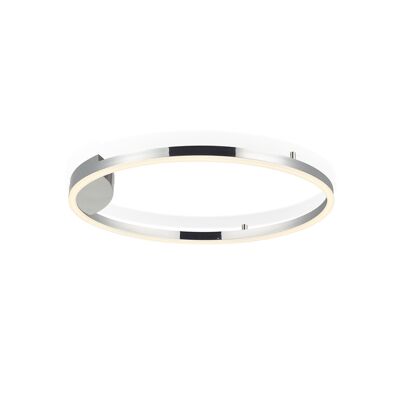 s.LUCE pro LED anillo de lámpara de pared y techo M Ø 60cm regulable - cromo