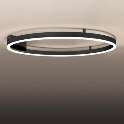 s.LUCE pro LED lampada da parete e soffitto anello L Ø 80cm dimmerabile - nero