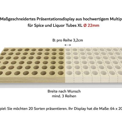 9 expositores para Spice Tube XL - Ø 22 mm