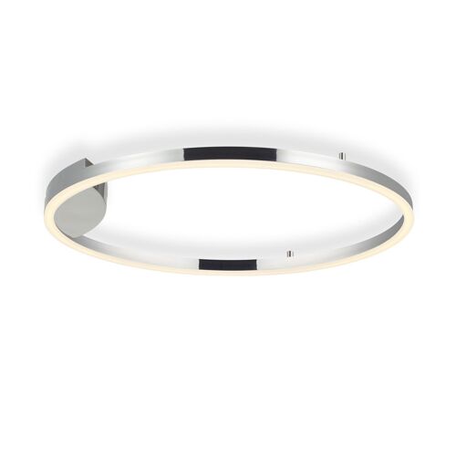 s.LUCE pro LED Wand & Deckenleuchte Ring L Ø 80cm Dimmbar - Chrom