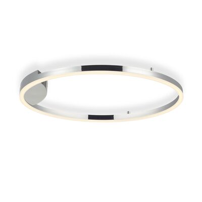 s.LUCE pro LED anillo de lámpara de pared y techo L Ø 80cm regulable - cromo