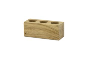 Ø 22 mm - Support tube à épices - lot de 3 - chêne massif