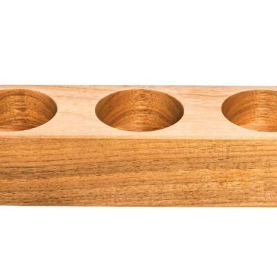 Small glass stand - set of 3 - solid cherry wood