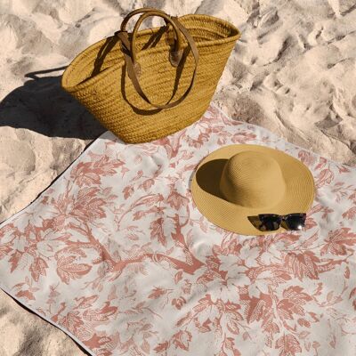 Beach towel 100x180cm floral print