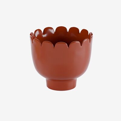 Pequeño jarrón en forma de tulipán de cerámica roja Marceau