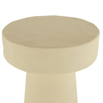 Petite table d’appoint ronde design en magnésie crème Anémone 4