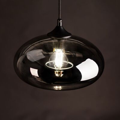 s.LUCE Cruet Low 2.0 lámpara colgante de vidrio Ø 28cm - color humo (SKA-79329)