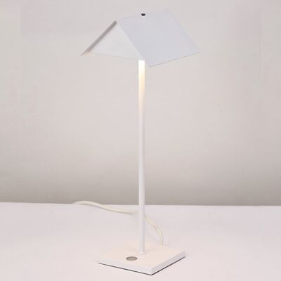 s.LUCE Lampe de table pied de livre avec variateur tactile et capteur - blanc-mat