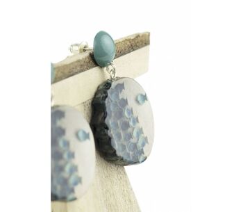 Boucles d'oreilles vagues et poissons 1