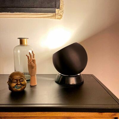 s.LUCE Ball table lamp black marble Ø 20cm - black
