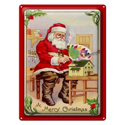 Metal sign Christmas merry Christmas Fest Santa 30x40cm