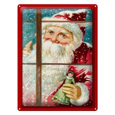 Tin sign Santa Claus gifts Christmas 30x40cm