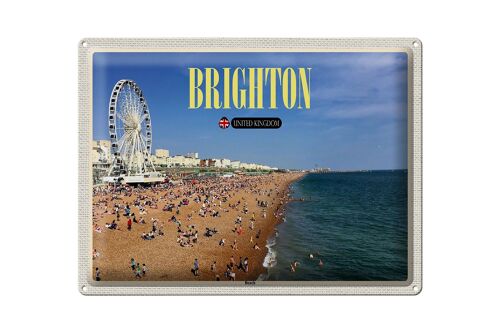 Blechschild Städte United Kingdom Brighton Beach 40x30cm