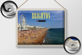 Panneau en étain villes royaume-uni Brighton Beach 40x30cm 2