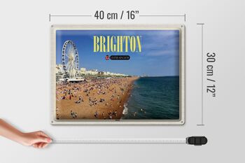 Panneau en étain villes royaume-uni Brighton Beach 40x30cm 4