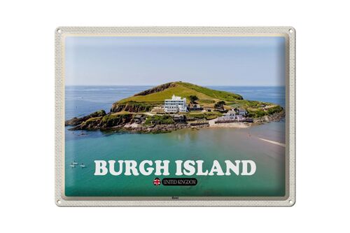 Blechschild Städte Burgh Island United Kingdom 40x30cm