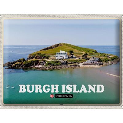 Cartel de chapa Ciudades Burgh Island Reino Unido 40x30cm