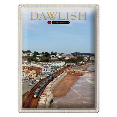 Cartel de chapa ciudades Dawlish Reino Unido Inglaterra 30x40cm