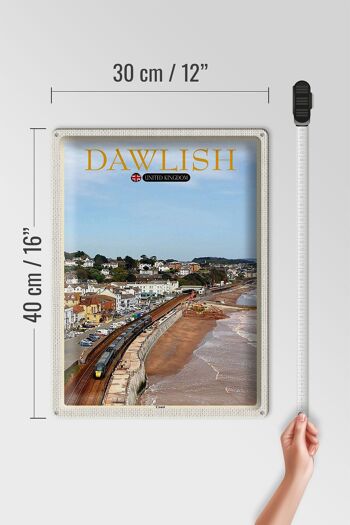 Panneau en étain villes Dawlish Royaume-Uni Angleterre 30x40cm 4