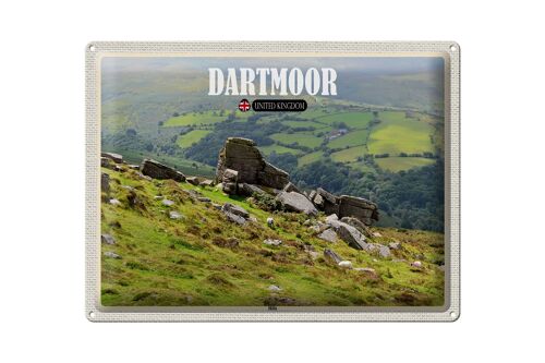 Blechschild Städte Dartmoor Hills UK England 40x30cm