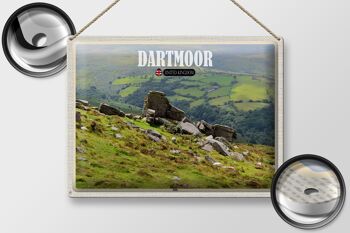Signe en étain villes Dartmoor Hills royaume-uni angleterre 40x30cm 2