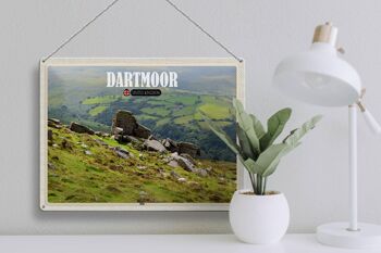 Signe en étain villes Dartmoor Hills royaume-uni angleterre 40x30cm 3