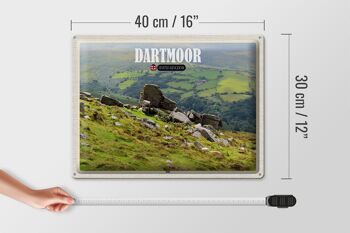 Signe en étain villes Dartmoor Hills royaume-uni angleterre 40x30cm 4