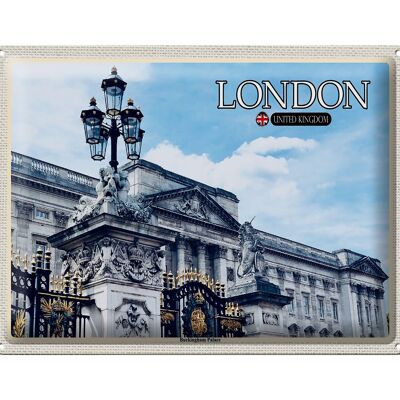Targa in metallo Città Londra Inghilterra Buckingham Palace 40x30 cm