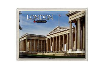Signe en étain villes British Museum Londres Angleterre 40x30cm 1