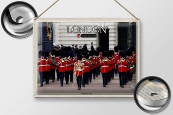 Plaque en tôle Villes Changingt the Guard Londres 40x30cm 2