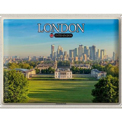 Blechschild Städte Greenwich Park England London 40x30cm