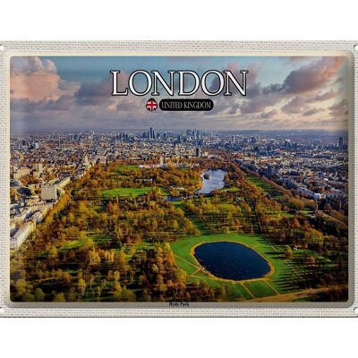 Cartel de chapa Ciudades Londres Inglaterra Hyde Park 40x30cm Regalo