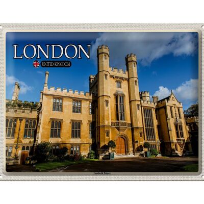Cartel de chapa Ciudades Londres Inglaterra Reino Unido Palacio de Lambeth 40x30cm