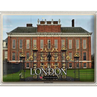 Cartel de chapa Ciudades Londres Inglaterra Palacio de Kensington 40x30cm