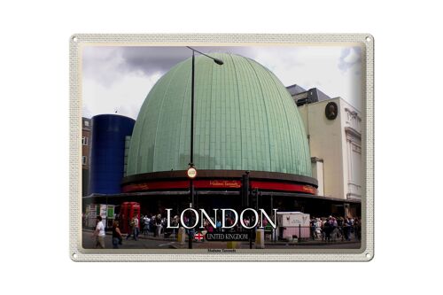 Blechschild Städte London England Madame Tussauds 40x30cm