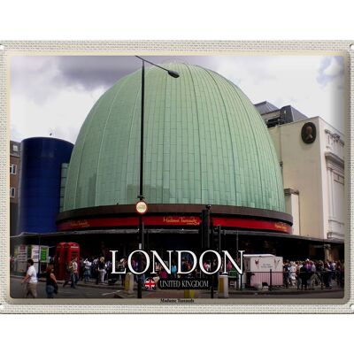 Cartel de chapa Ciudades Londres Inglaterra Madame Tussauds 40x30cm