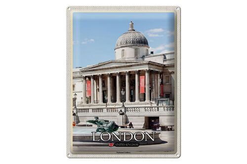 Blechschild Städte London England UK National Gallery 30x40cm