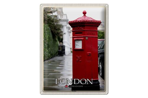 Blechschild Städte London England UK Post Box 30x40cm