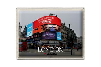 Signe en étain villes londres Piccadilly Circus royaume-uni angleterre 40x30cm 1