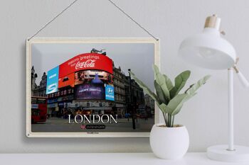 Signe en étain villes londres Piccadilly Circus royaume-uni angleterre 40x30cm 3