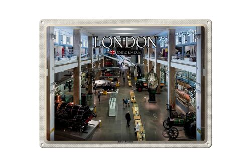 Blechschild Städte London England UK Science Museum 40x30cm