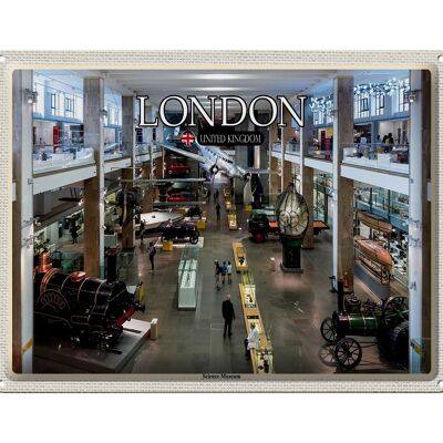 Cartel de chapa Ciudades Londres Inglaterra Reino Unido Museo de Ciencias 40x30cm