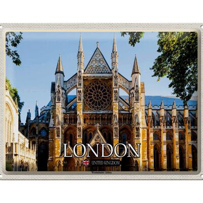 Cartel de chapa Ciudades Abadía de Westminster Londres Reino Unido 40x30cm