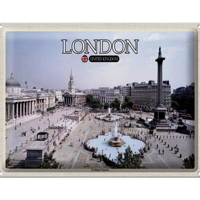 Cartel de chapa Ciudades Trafalgar Square Londres Reino Unido 40x30cm