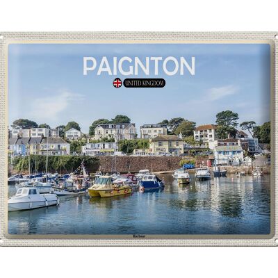 Targa in metallo Città Paignton Harbour Regno Unito Inghilterra 40x30 cm