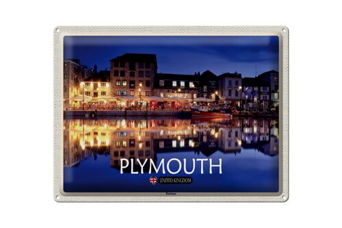 Blechschild Städte Plymouth Harbour England UK 40x30cm