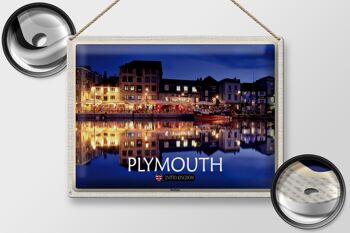 Panneau en étain villes port de Plymouth angleterre royaume-uni 40x30cm 2